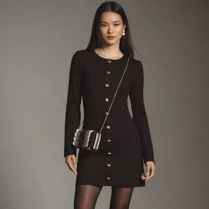 REFORMATION Micah Knit Black Mini Dress Size XL NWT